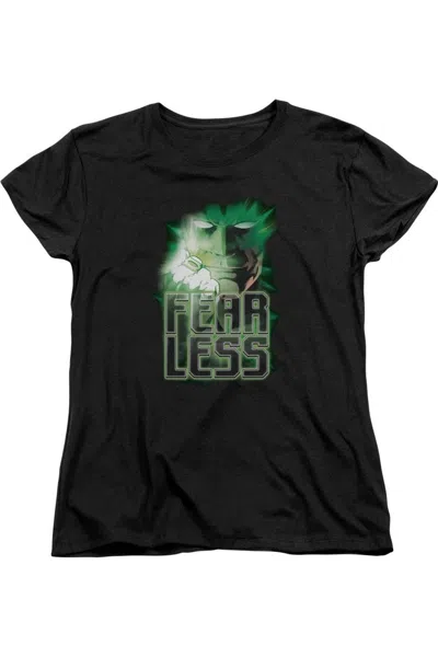 Gildan Green Lantern Fearless Short Sleeve Womens Tee / T-shirt In Black