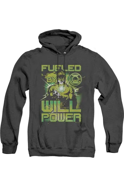 Gildan Green Lantern Fueled Adult Heather Hoodie / Hooded Sweatshirt In Black