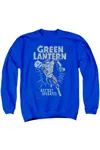 Gildan Green Lantern Fully Charged Adult Crewneck Sweatshirt In Blue