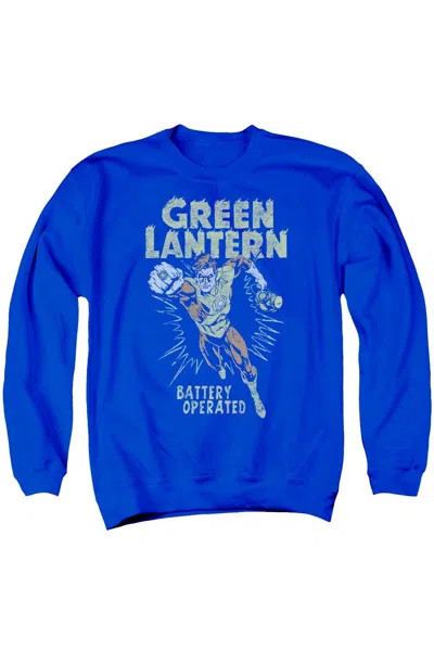 Gildan Green Lantern Fully Charged Adult Crewneck Sweatshirt In Blue
