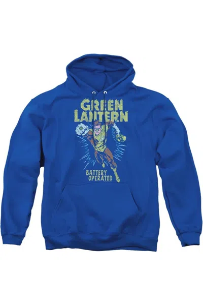 Gildan Green Lantern Fully Charged Adult Pull Over Hoodie / Hooded Sweatshirt In Blue