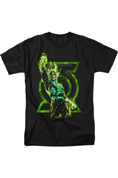 Gildan Green Lantern Fully Charged Short Sleeve Adult Tee / T-shirt In Black