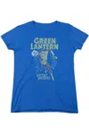 Gildan Green Lantern Fully Charged Short Sleeve Womens Tee / T-shirt In Blue