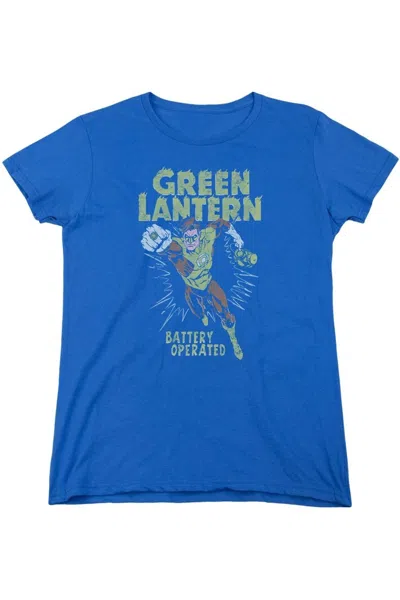 Gildan Green Lantern Fully Charged Short Sleeve Womens Tee / T-shirt In Blue