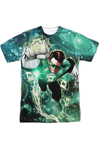 Gildan Green Lantern Galactic Hal Short Sleeve Adult Poly Crew Tee / T-shirt In White