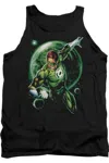 Gildan Green Lantern Galaxy Glow Adult Tank Top In Black