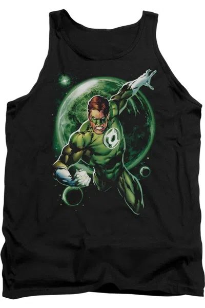 Gildan Green Lantern Galaxy Glow Adult Tank Top In Black