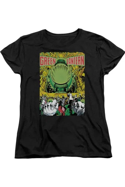 Gildan Green Lantern Gl #200 Cover Short Sleeve Womens Tee / T-shirt In Black
