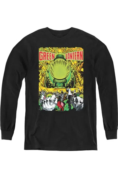 Gildan Kids' Green Lantern Gl #200 Cover Youth Long Sleeve Tee / T-shirt In Black