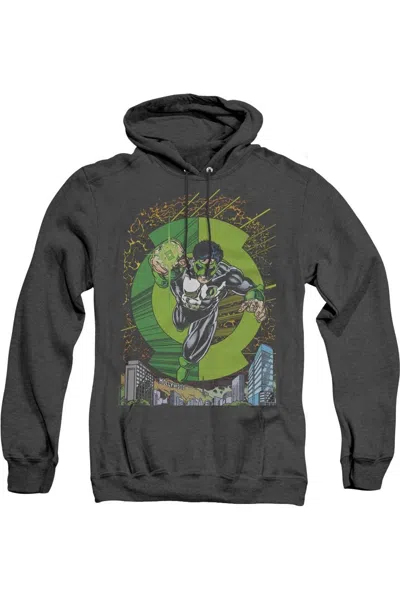 Gildan Green Lantern Gl #51 Cover Adult Heather Hoodie / Hooded Sweatshirt In Black