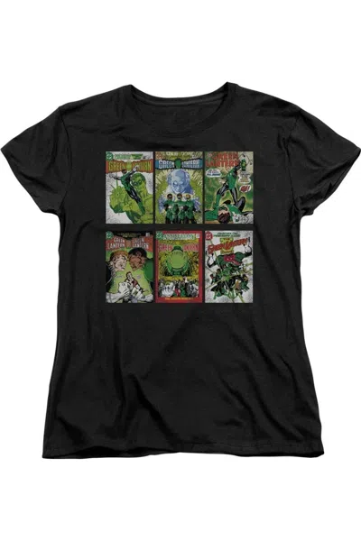 Gildan Green Lantern Gl Covers Short Sleeve Womens Tee / T-shirt In Black