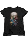 Gildan Green Lantern Gl New Guardians #1 Short Sleeve Womens Tee / T-shirt In Black