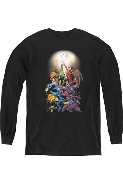Gildan Kids' Green Lantern Gl New Guardians #1 Youth Long Sleeve Tee / T-shirt In Black