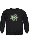 Gildan Green Lantern Green Glow Adult Crewneck Sweatshirt In Black
