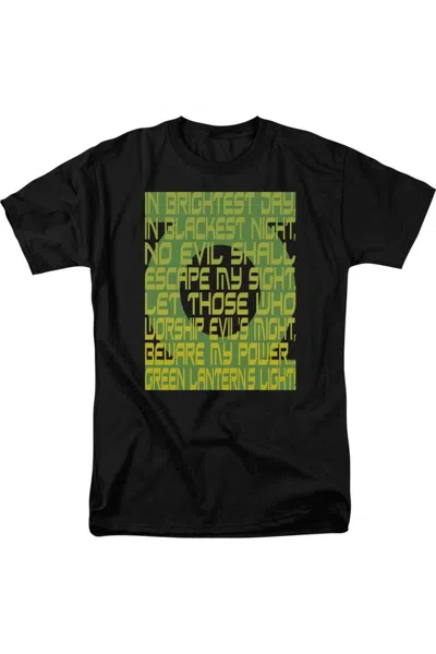 Gildan Green Lantern Green Lantern Oath Short Sleeve Adult Tee / T-shirt In Black