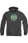 Gildan Green Lantern Green Symbol Adult Heather Hoodie / Hooded Sweatshirt In Black