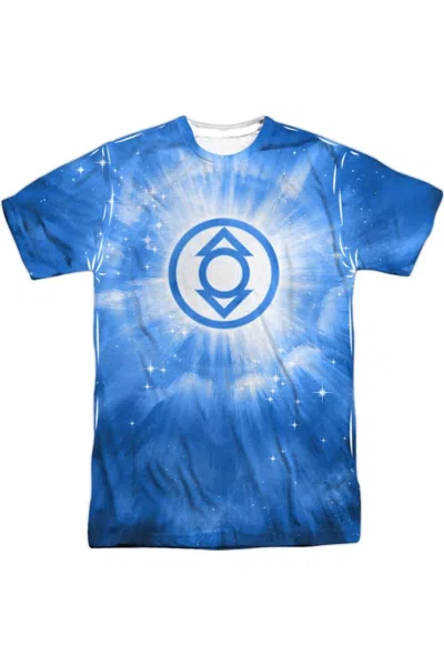 Gildan Green Lantern Indigo Energy Short Sleeve Adult 100% Poly Crew Tee / T-shirt In White
