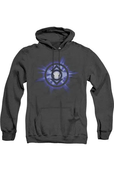 Gildan Green Lantern Indigo Glow Adult Heather Hoodie / Hooded Sweatshirt In Black