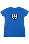 Gildan Green Lantern Indigo Tribe Short Sleeve Womens Tee / T-shirt In Blue
