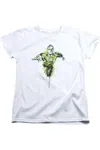 Gildan Green Lantern Inked Short Sleeve Womens Tee / T-shirt In White