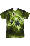 Gildan Green Lantern Inner Strength Short Sleeve Adult Poly Crew Tee / T-shirt In White