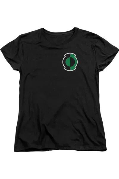 Gildan Green Lantern Kyle Logo Short Sleeve Womens Tee / T-shirt In Black