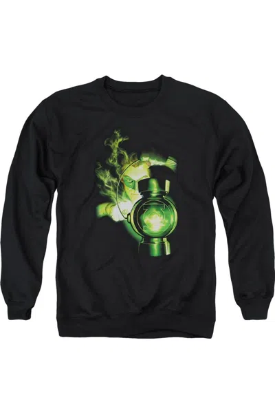 Gildan Green Lantern Lantern Light Adult Crewneck Sweatshirt In Black