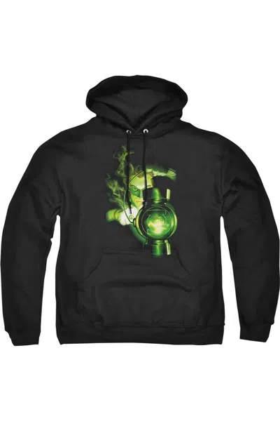 Gildan Green Lantern Lantern Light Adult Pull Over Hoodie / Hooded Sweatshirt In Black
