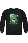 Gildan Green Lantern Lantern Planet Adult Crewneck Sweatshirt In Black