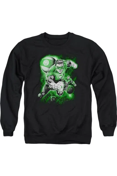 Gildan Green Lantern Lantern Planet Adult Crewneck Sweatshirt In Black