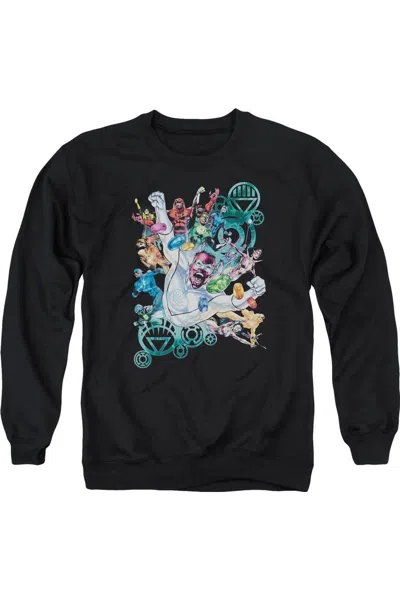 Gildan Green Lantern Lanterns Unite Adult Crewneck Sweatshirt In Black