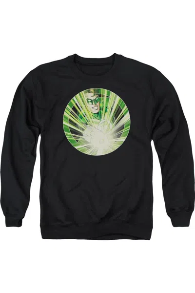 Gildan Green Lantern Light Em Up Adult Crewneck Sweatshirt In Black