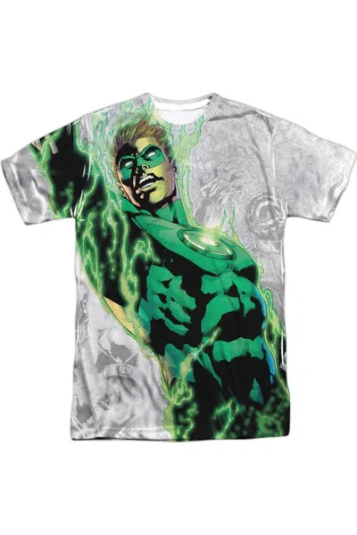 Gildan Green Lantern Light Em Up Short Sleeve Adult Poly Crew Tee / T-shirt In White