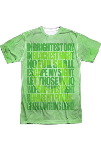 Gildan Green Lantern Oath Short Sleeve Adult 100% Poly Crew Tee / T-shirt In White