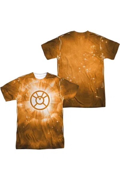 Gildan Green Lantern Orange Energy (front/back Print) Short Sleeve Adult 100% Poly Crew Tee / T-shirt In Brown