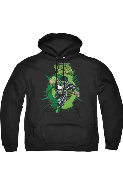 Gildan Justice League Of America Green Lantern Energy Adult Pull Over Hoodie / Hooded Sweatshirt In Black