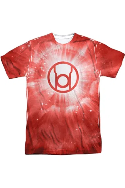 Gildan Green Lantern Red Energy Short Sleeve Adult 100% Poly Crew Tee / T-shirt In White
