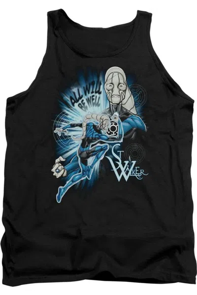 Gildan Green Lantern Saint Walker Adult Tank Top In Black