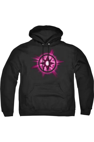 Gildan Green Lantern Sapphire Glow Adult Pull Over Hoodie / Hooded Sweatshirt In Black