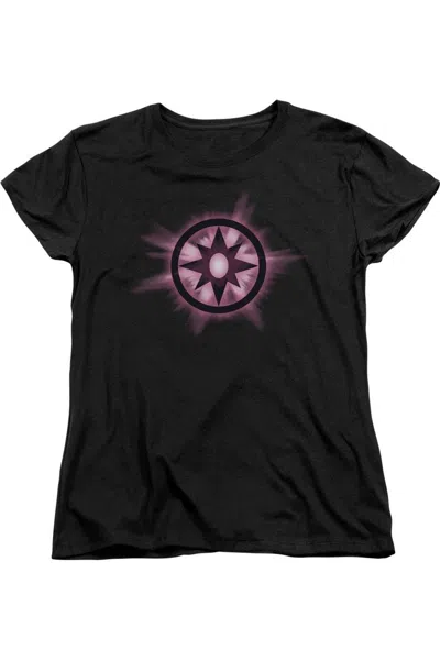 Gildan Green Lantern Sapphire Glow Short Sleeve Womens Tee / T-shirt In Black
