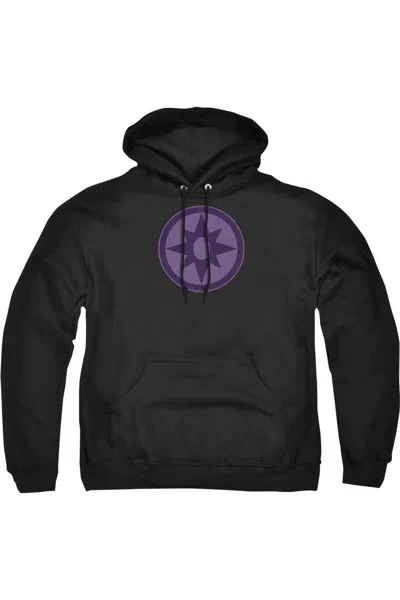 Gildan Green Lantern Sapphire Symbol Adult Pull Over Hoodie / Hooded Sweatshirt In Black