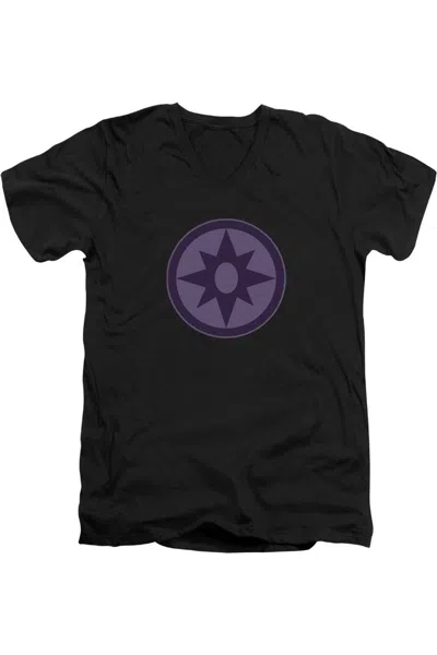 Gildan Green Lantern Sapphire Symbol Short Sleeve Adult V Neck Tee / T-shirt In Black