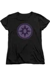 Gildan Green Lantern Sapphire Symbol Short Sleeve Womens Tee / T-shirt In Black