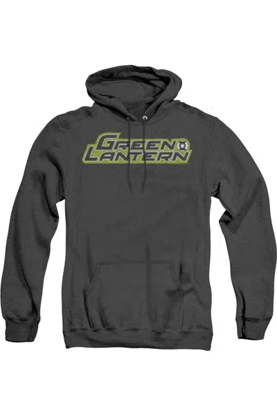 Gildan Green Lantern Scribble Title Adult Heather Hoodie / Hooded Sweatshirt In Black