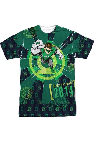 Gildan Green Lantern Sector 2814 Short Sleeve Adult Poly Crew Tee / T-shirt In White