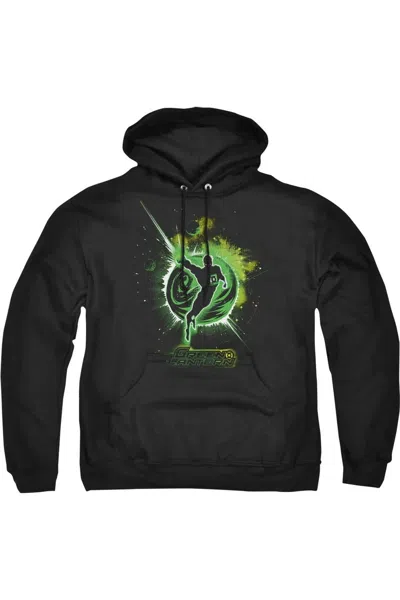 Gildan Green Lantern Shadow Lantern Adult Pull Over Hoodie / Hooded Sweatshirt In Black
