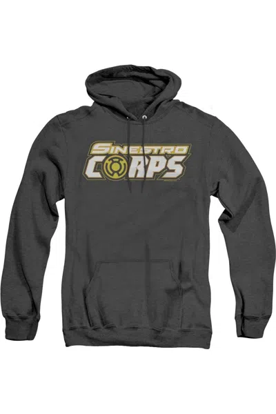 Gildan Green Lantern Sinestro Corps Logo Adult Heather Hoodie / Hooded Sweatshirt In Black