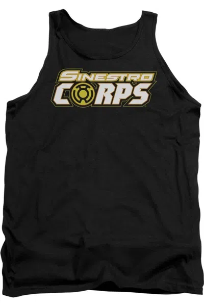 Gildan Green Lantern Sinestro Corps Logo Adult Tank Top In Black