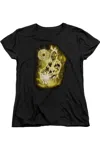 Gildan Green Lantern Sinestro Nebula Short Sleeve Womens Tee / T-shirt In Black