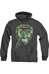 Gildan Green Lantern Space Cop Adult Heather Hoodie / Hooded Sweatshirt In Black